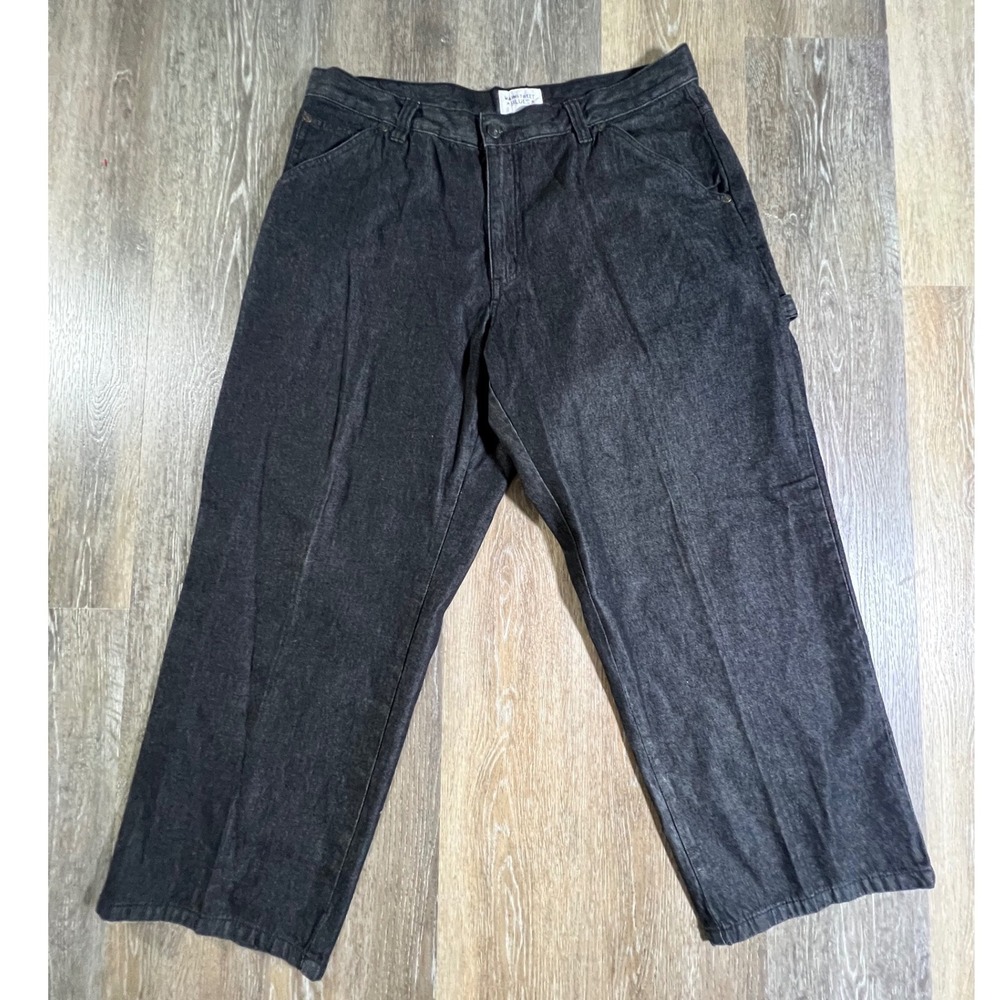 Mainstreet Blues Carpenter Jeans Womens 18WP Black Cotton Utility Denim Pants